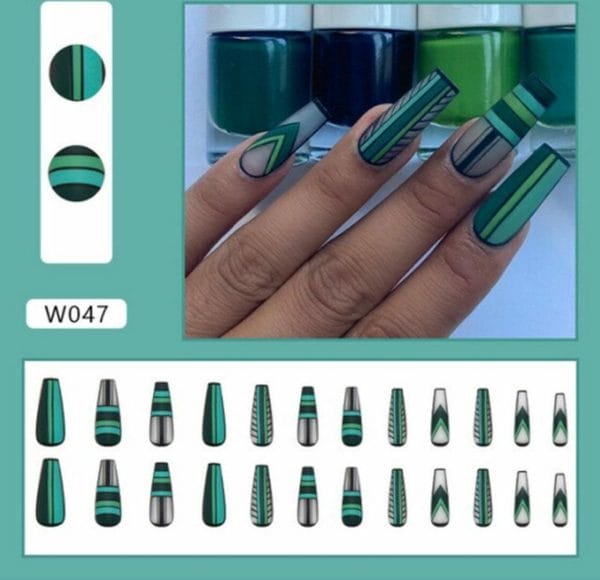 Dazori-plaknagels-kunstnagels-press on-nep nagels-24tips-w047