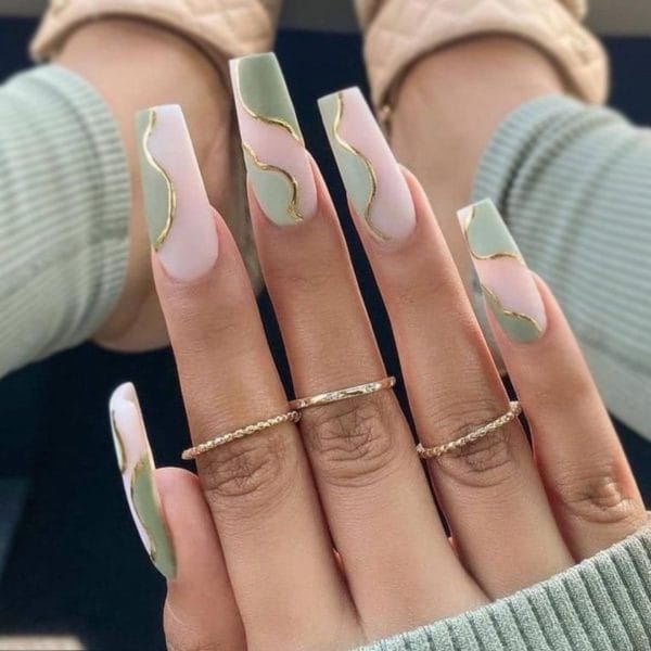 De 2 lalas - kunstnagels - nep nagels - plak nagels - diamandjes - steentjes - press on nails - 24 stuks - secondenlijm + nagelpatches - vijl - bokkepootje - alcoholdoekje