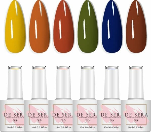 De Sera Gellak 6-delige Set - Gel Nagellak - Herfstkleuren - Herfst - 10ML - Born In Autumn