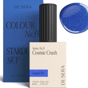 De Sera Gellak - Glitter Blauwe Gel Nagellak - Blauw - 10ML - Colour No. 55 Stardust Sky