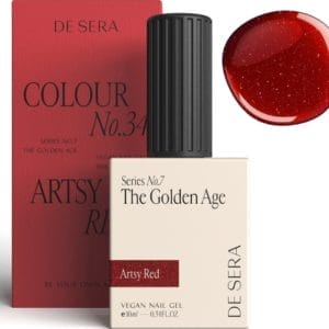 De Sera Gellak - Glitter Rode Gel Nagellak - Rood - 10ML - Colour No. 34 Artsy Red