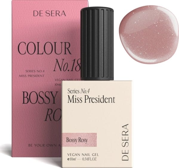 De sera gellak - glitter roze gel nagellak - 10ml - colour no. 18 bossy rosy