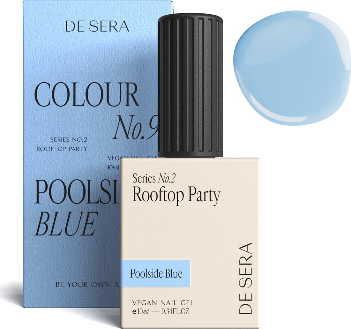 De sera gellak - pastel blauwe gel nagellak - blauw - 10ml - colour no. 9 poolside blue De sera gellak - pastel blauwe gel nagellak - blauw - 10ml - colour no. 9 poolside blue