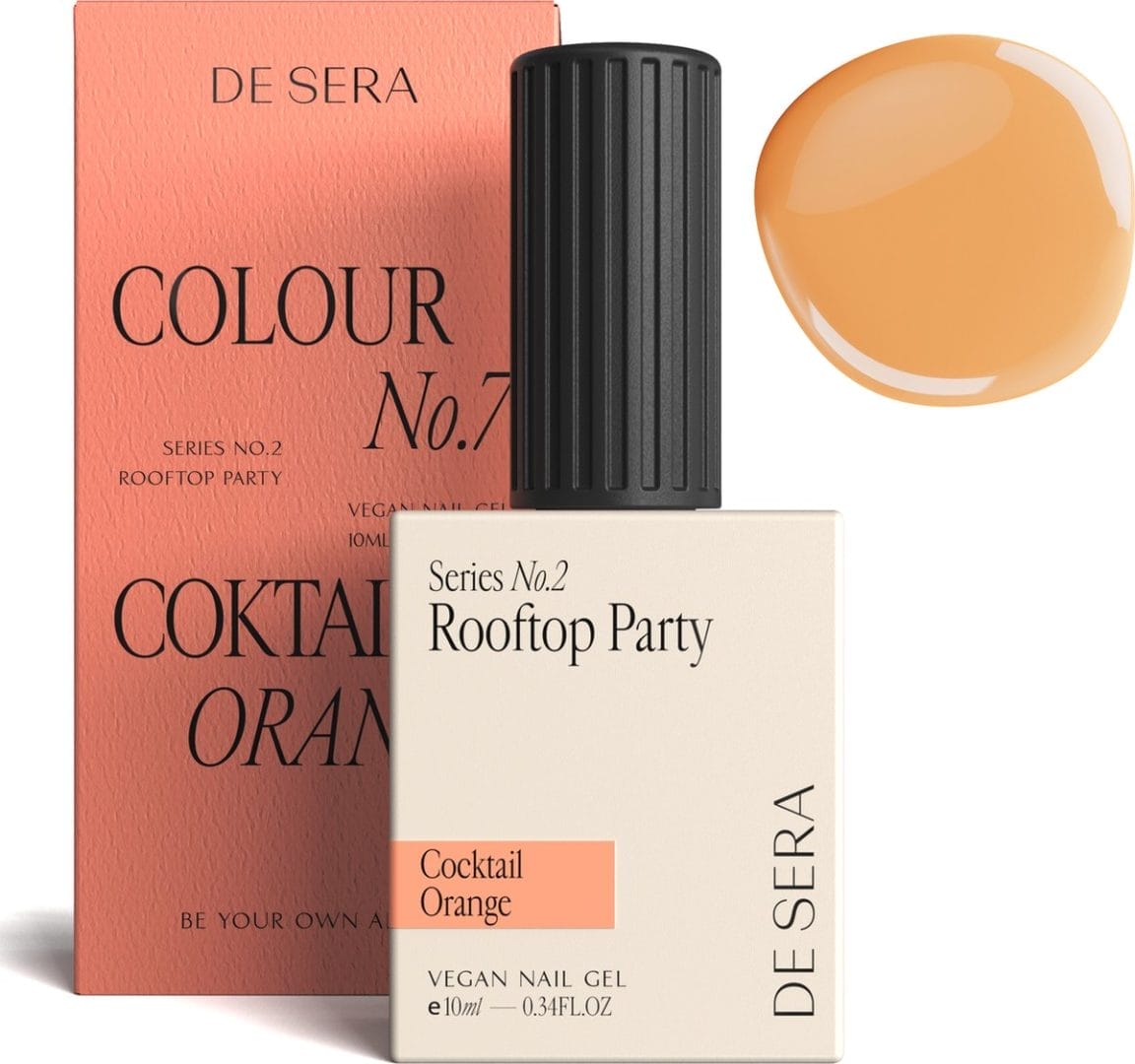 De sera gellak - pastel oranje gel nagellak - oranje - 10ml - colour no. 7 cocktail orange De sera gellak - pastel oranje gel nagellak - oranje - 10ml - colour no. 7 cocktail orange