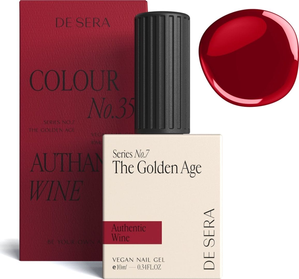 De sera gellak - rode gel nagellak - rood - 10ml - colour no. 35 authentic wine De sera gellak - rode gel nagellak - rood - 10ml - colour no. 35 authentic wine