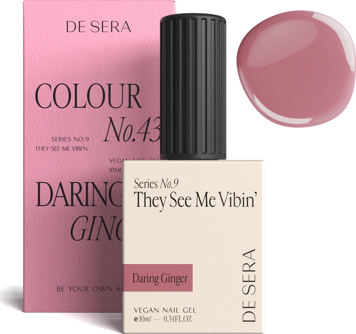 De sera gellak - roze gel nagellak - 10ml - colour no. 43 daring ginger De sera gellak - roze gel nagellak - 10ml - colour no. 43 daring ginger