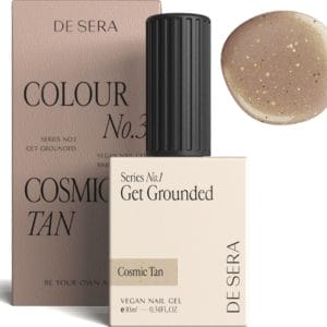 De Sera Gellak - Rubber Base - Glitter Beige Gel Nagellak - Crème - 10ML - Colour No. 3 Cosmic Tan