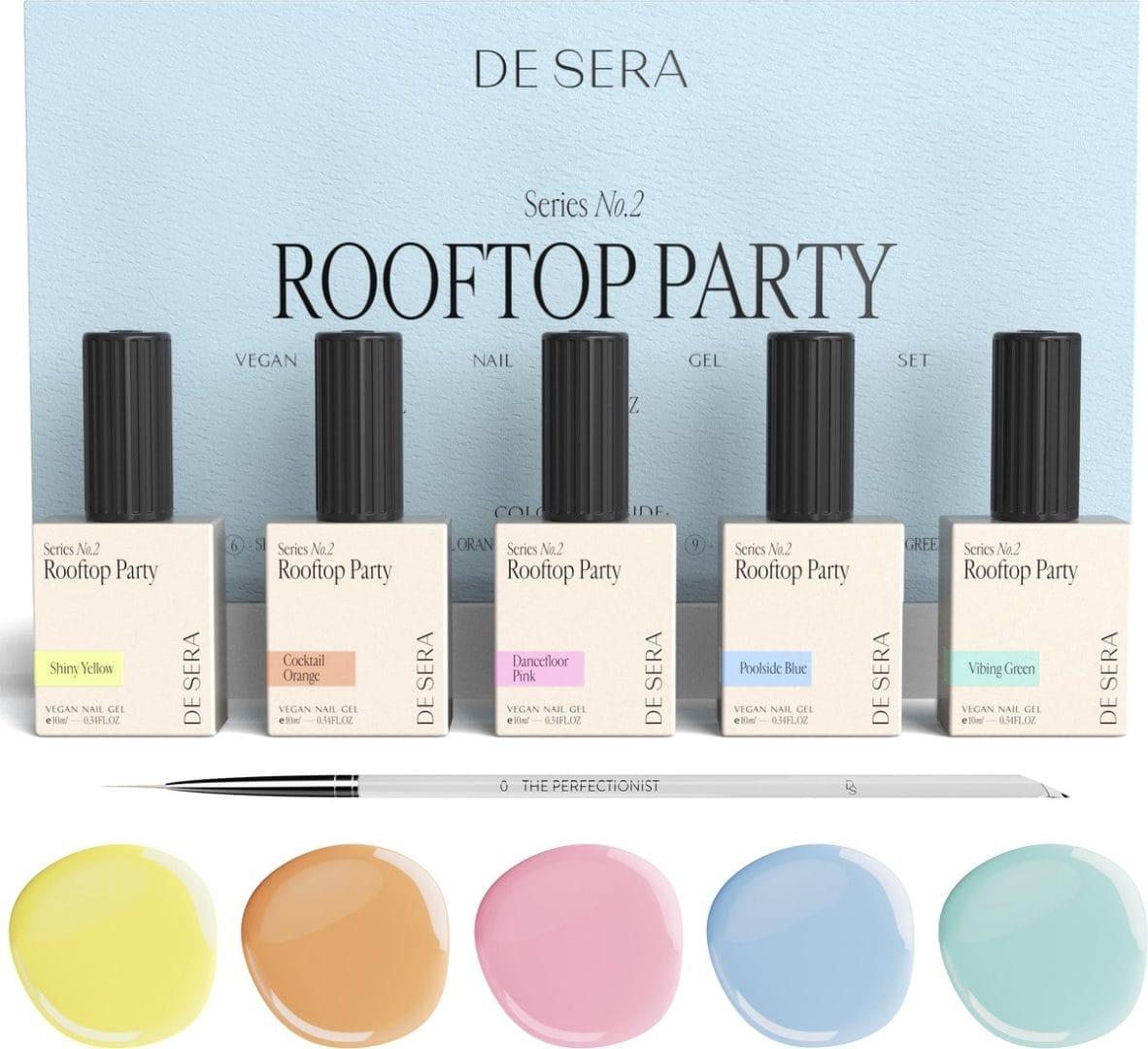 De sera gellak set - series no. 2 - rooftop party - gel nagellak kleuren set - pastel - 10ml De sera gellak set - series no. 2 - rooftop party - gel nagellak kleuren set - pastel - 10ml