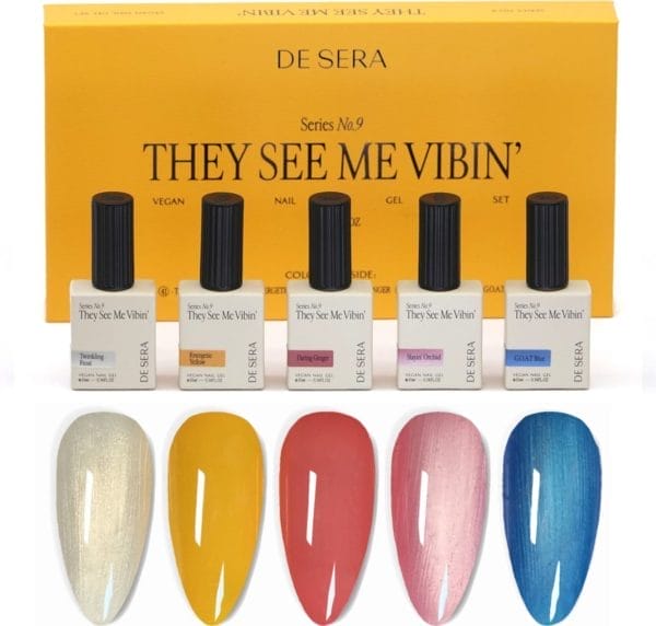 De sera gellak set - series no. 9 - they see me vibin' - gel nagellak kleuren set - 10ml