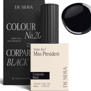 De Sera Gellak - Zwarte Gel Nagellak - Zwart - 10ML - Colour No. 20 Corporate Black