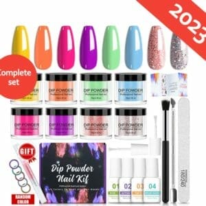 Deluqse Dipping Powder Starters Kit - 8 Vibrante Kleuren - Acryl Nagels Starterspakket - Dip Nagels - Dipping Powder