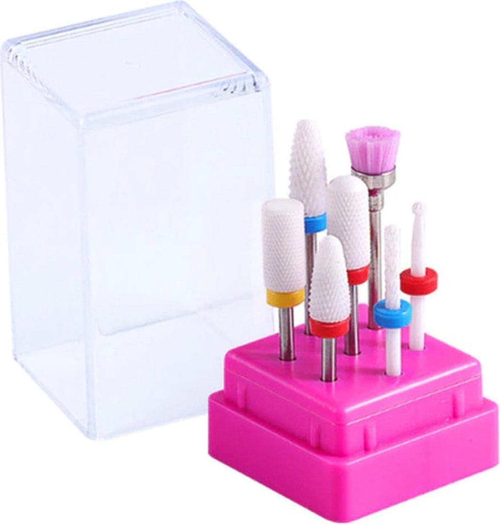 Dermarolling keramische nagelfrees bitjes 7-delige set compleet #07 Dermarolling keramische nagelfrees bitjes 7-delige set compleet #07