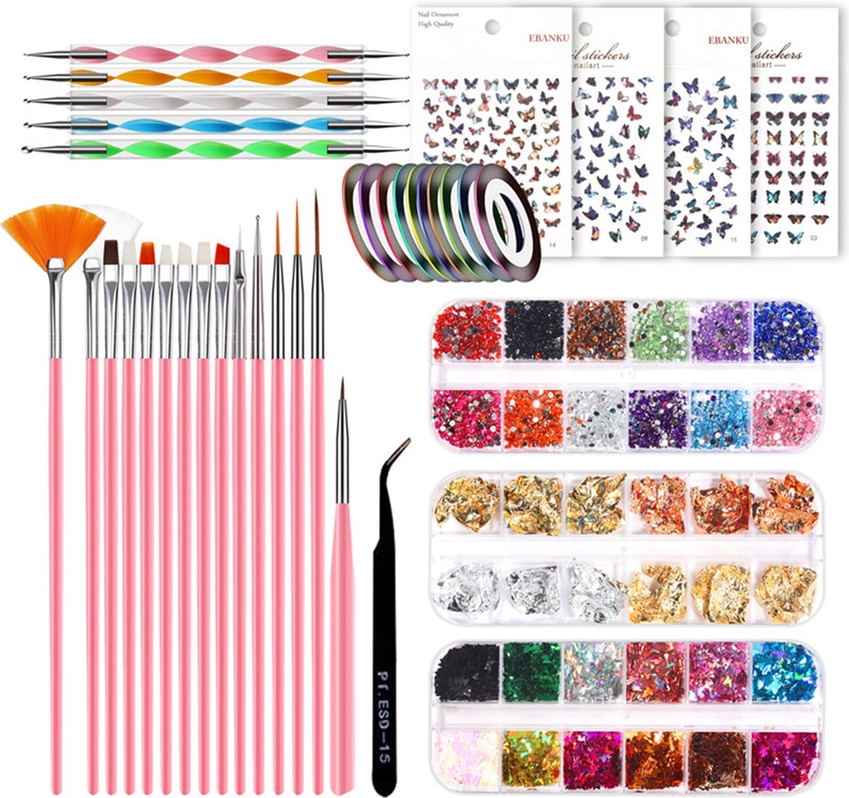 Dermarolling nail art deco kit #nak010 Dermarolling nail art deco kit #nak010