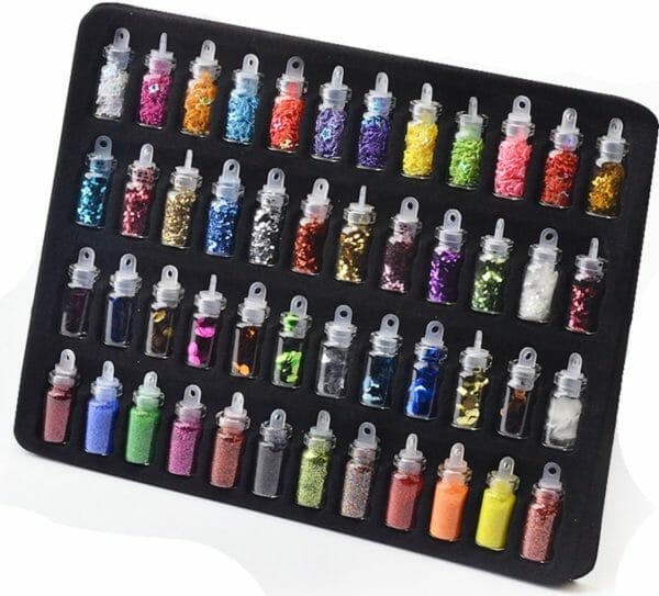 Dermarolling nail art kit | 48 flesjes nageldecoratie