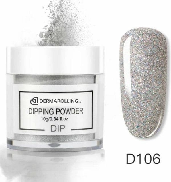 Dermarolling Nail Dipping Powder 10g. D106 #Light Silver