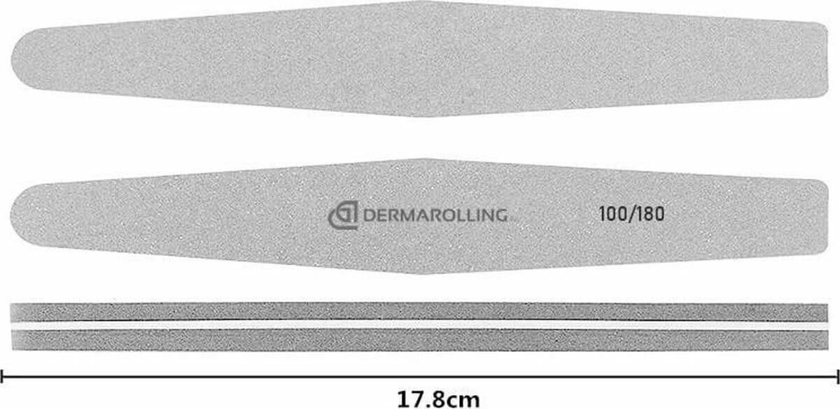 Dermarolling professionele nagelvijl rocket grit 100/180 Dermarolling professionele nagelvijl rocket grit 100/180