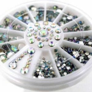 Doosje Rhinestone / Strass Nagel Steentjes - 5 Verschillende Maten Nail Art Diverse Kleuren / Strass nagel steentjes / Nagel diamantjes / Nail art