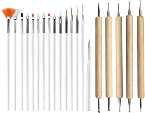 Druppelpennen Nail Art Acryl Penselen & Dotting Tool Set - Pen Kwastjes Gelnagels / Acryl Nagels