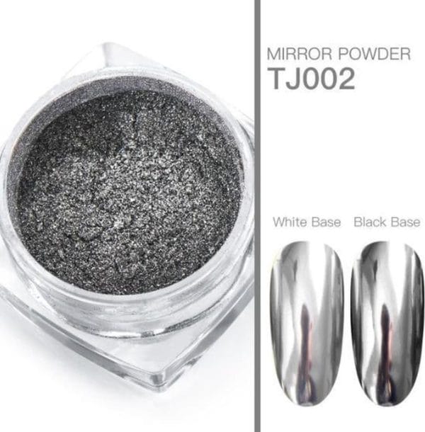 Epin | nagel dip poeder | mirror powder | nagel decoratie | spiegel poeder | nail art | zilver