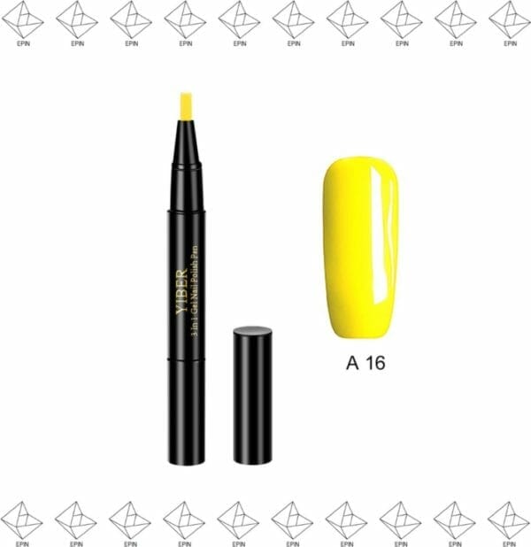 Epin | nagellak pen | gel nagellak | makkelijk mooie nagels | geel