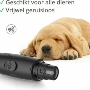 ESSENTIALS73 Elektrische Nagelvijl - Zwart - Nagel Vijl Huisdieren - Hond - Kat - Elektrisch - Oplaadbaar - Draadloos - Knipper - Trimmer - Nageltrimmer