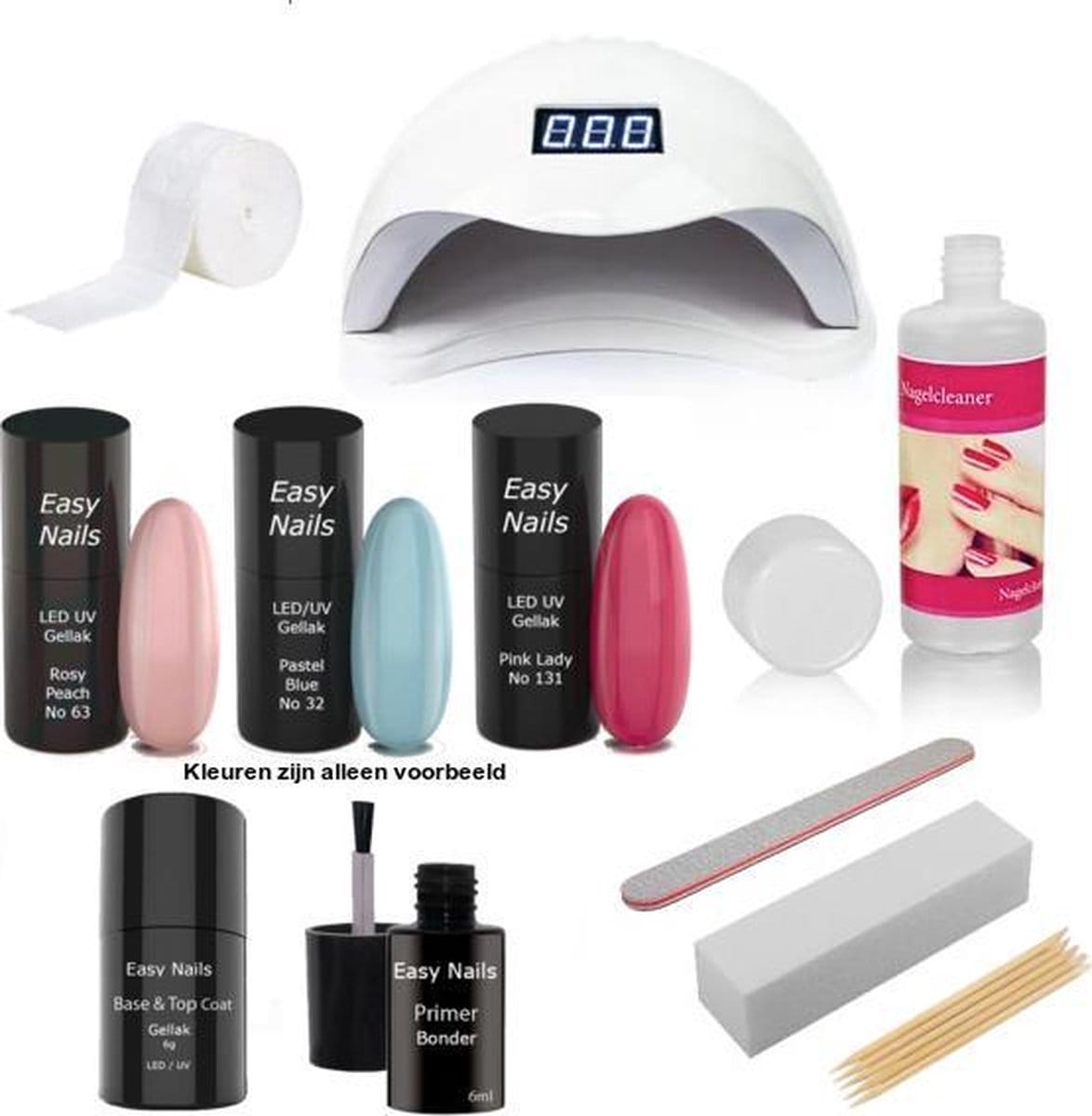 Gellak starterspakket met lamp gellak lamp pink gellac starter set