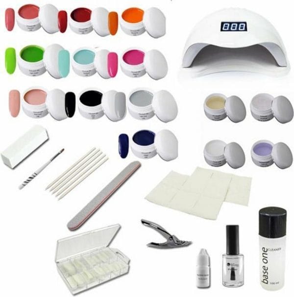 Easy Nails Gelnagels Starterspakket - Perfecte Nepnagels - Set voor Gelnagels - 14 kleuren Gel - Inclusief Nagellamp (LED)