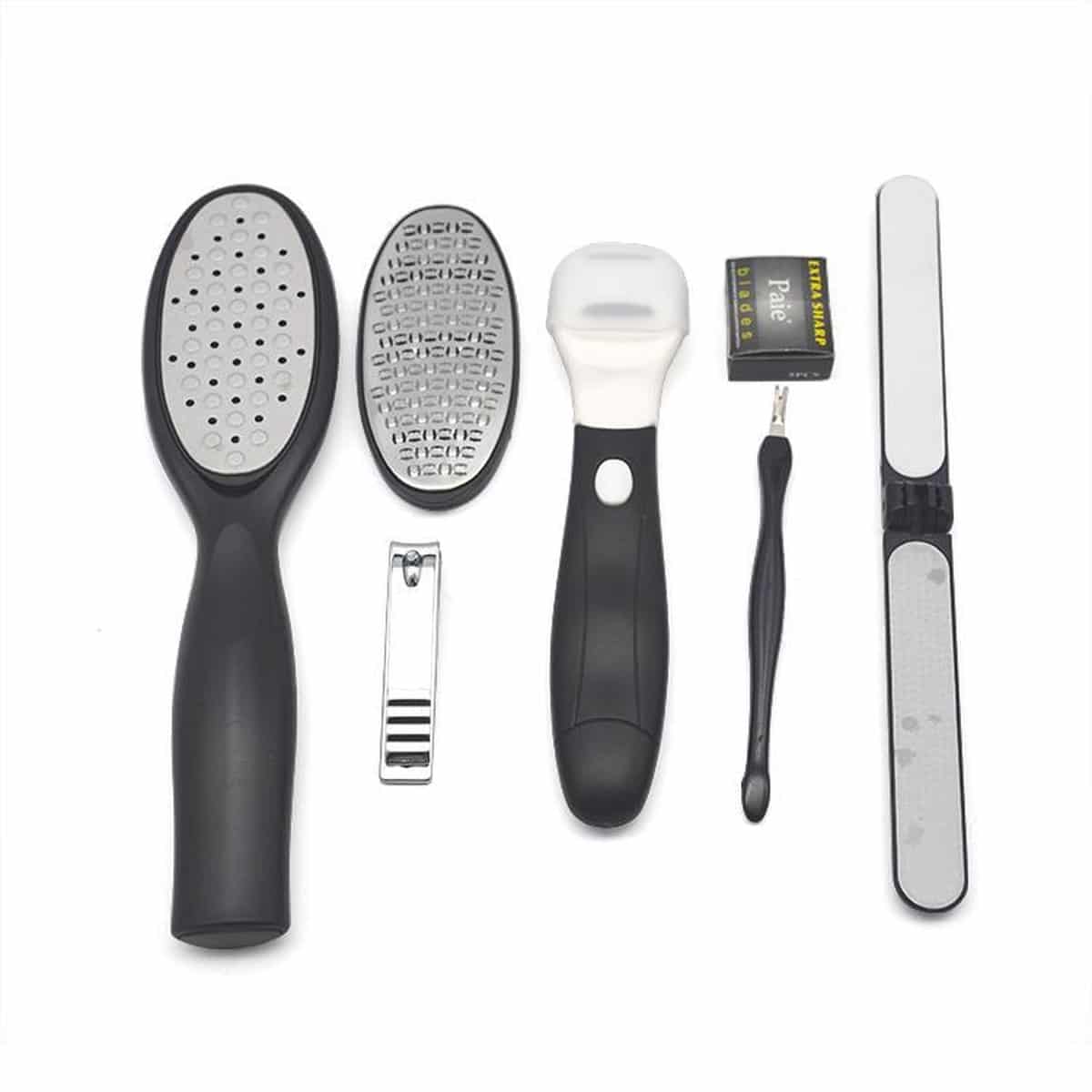 Eeltschaaf set - luxe pedicureset - met 5 dubbelzijdige mesjes - eeltverwijderaar - eeltschraper - voetvijl - eeltvijl - voetverzorging - pedicure set Eeltschaaf set - luxe pedicureset - met 5 dubbelzijdige mesjes - eeltverwijderaar - eeltschraper - voetvijl - eeltvijl - voetverzorging - pedicure set