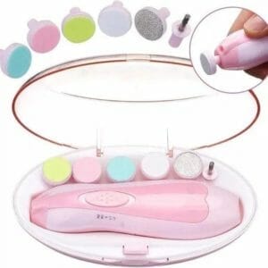 Elektrische Baby NagelKnipper Roze & Handige Opberg Doos - Baby Nagelknipper - Baby nageltrimmer - Baby Nagelset - Baby Nagelvijl