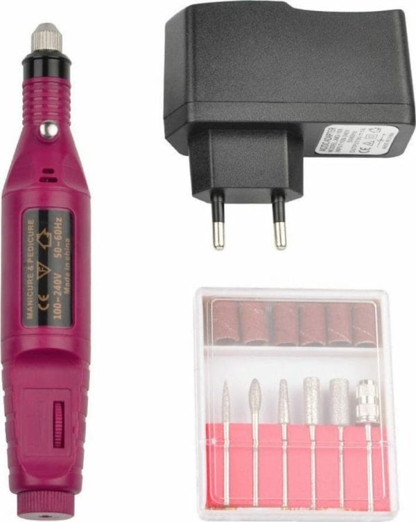 Elektrische Nagelvijl - Dark Pink - Manicure - Pedicure - Handen - Voeten - Nagels - Vijlen