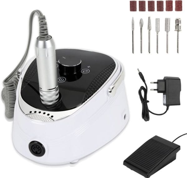 Elektrische nagelvijl - nagelvijl - nagelfrees - manicure en pedicure set - met voetpedaal - 35000rpm