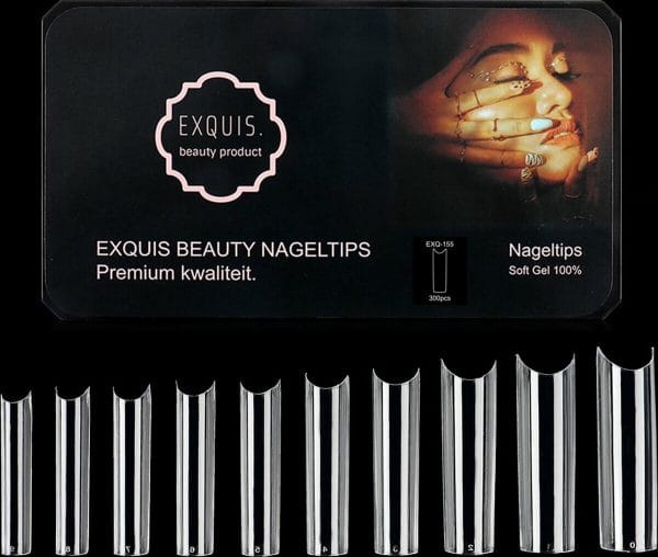 Exquis Soft Gel Kunstnagels - Lange Nageltips Transparant Soft gel tips - 10 maten - 300 stuks
