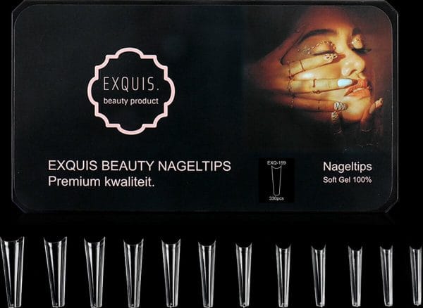 Exquis soft gel kunstnagels - lange nageltips transparant soft gel tips - 11 maten - 330 stuks