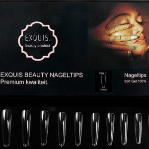 Exquis Soft Gel Kunstnagels - Lange Nageltips Transparant Soft gel tips - 11 maten - 330 stuks