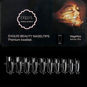 Exquis Soft Gel Kunstnagels - Nageltips Transparant Soft gel tips - 11 maten - 550 stuks