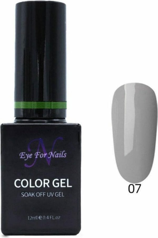 Eye For Nails Gellak Gel Nagellak Gel Polish Soak Off Gel - Kleur Grijs/Grey 007 - 12ML