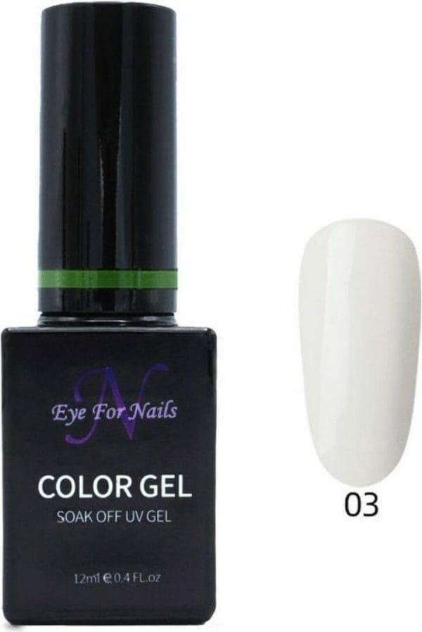 Eye For Nails Gellak Gel Nagellak Gel Polish Soak Off Gel - Kleur Wit/White 003 - 12ML