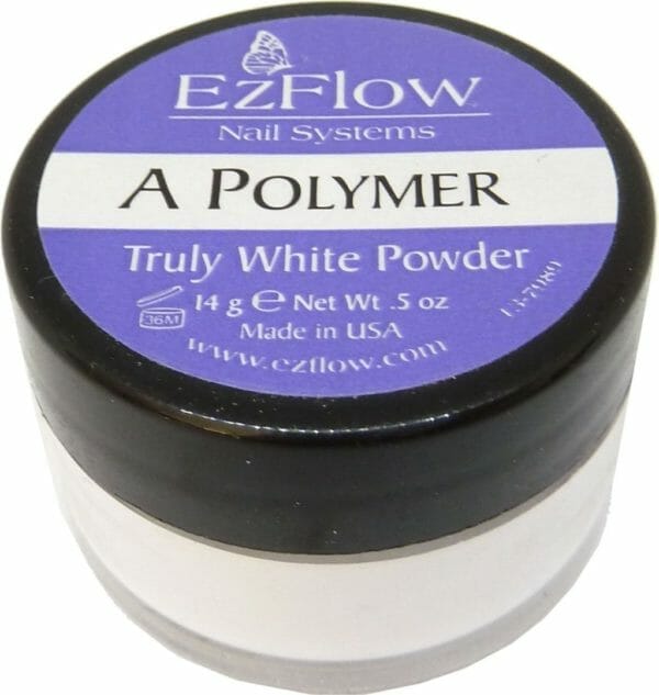 Ez flow a polymer powder acrylpoeder manicure nail art nagelverzorging 14g - truly white powder truly white powder