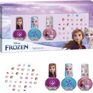 FROZEN - Nail Art Set - 3x Nagellak + Nageldecoratie