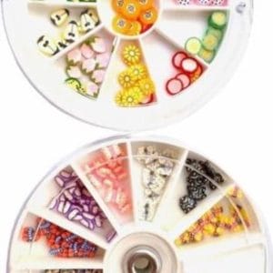 Fimo Fruit/Smileys/3D Nail Art/Nagel Decoratie/Set 2 x Carrousel