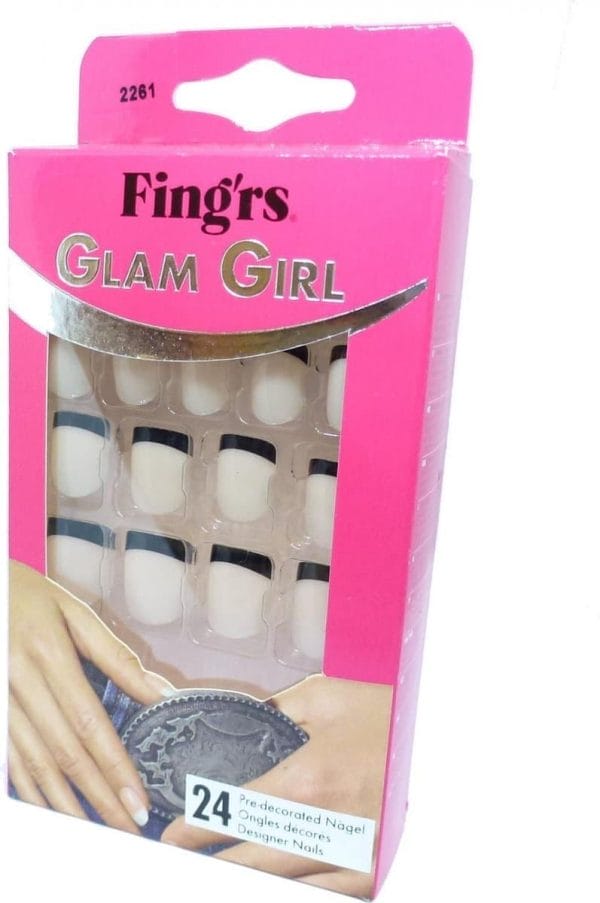 Fing'rs glam girl designer nails #2261 - art finger nails tips - 24 stuks