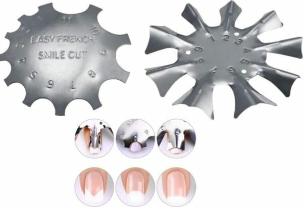 French manicure nagel tool - nail art - sjabloon - tip guide - smile / clean cut voordeelset 2 stuks