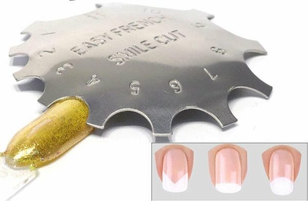 French manicure nagel tool - nail art - sjabloon - tip guide - smile cut 1 stuks