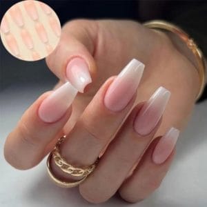 GEAR3000® plaknagels zelfklevende D - press on nails - nepnagels met lijm en nagelvijl - 24 stuks