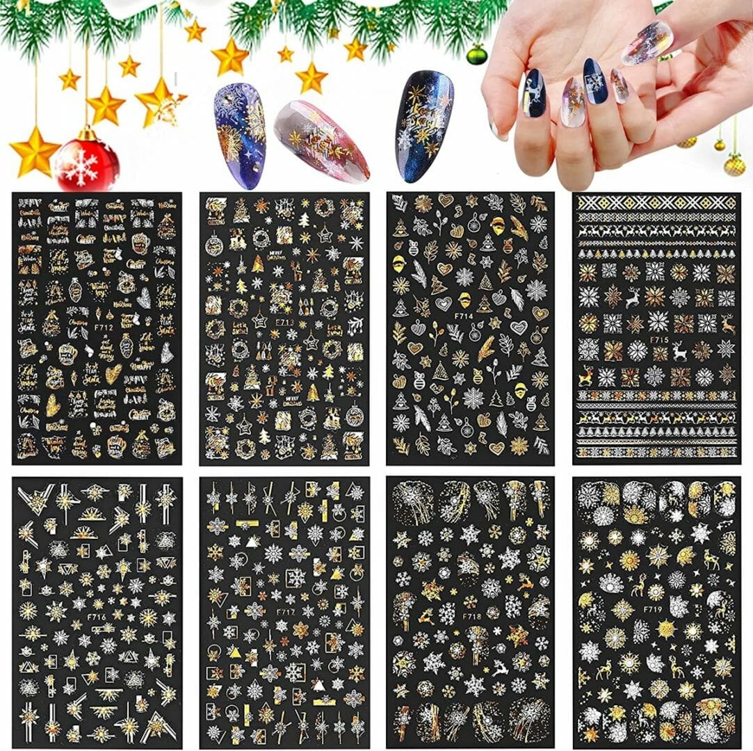 GUAP� Nagelstickers | Nagel Stickers Kerst | Nail Art Stickers | Nagelstickers Kinderen Nail Art Stempel | Nagelstickers Kerst | 8 Nail Art Kerst stickervellen Alles over