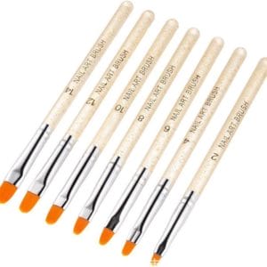 GUAPÀ - Gel Penselen Set Goud - 7 stuks - High Quality Gel & Nail Art Brush