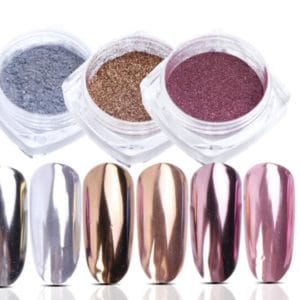 GUAPÀ - Holografische Glitter Poeder Set - Roze & Zilver & Goud - Nail Art & Nagel Decoratie- 3 stuks