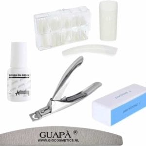 GUAPÀ - Kunstnagel Set voor het zetten van Nagelverlenging - 100 stuks Naturel Deluxe Nagel Kit - Acryl, Gel & Poly Gel nagels -