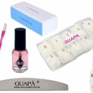 GUAPÀ - Kunstnagels Naturel voor Acryl, Gel & Poly Gel nagels - Complete Mini Nagelstudio Set