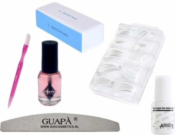 Guapà - kunstnagels wit voor acryl, gel & poly gel nagels - complete mini nagelstudio set